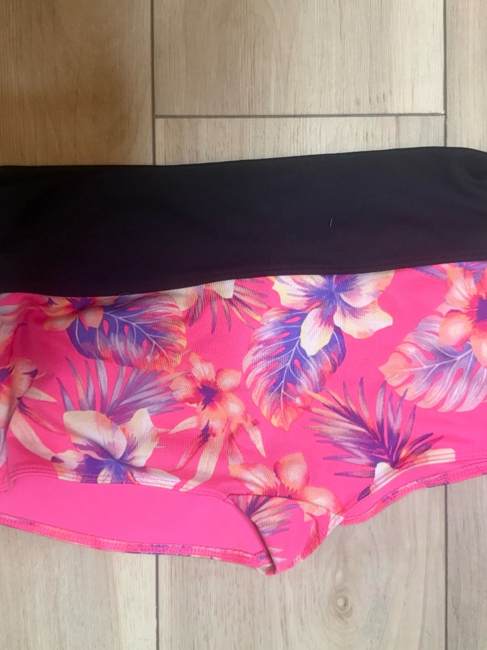 PINK Victoria’s Secret Tropical Floral Swim Bottoms Medium